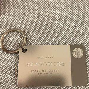 Starbucks Sterling Silver Limited Edition 2014 Keychain Gift Card